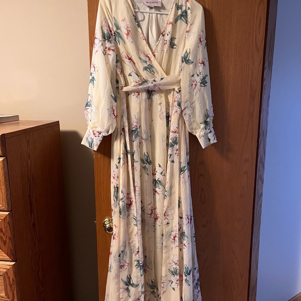JessaKae “South of France” yellow floral dress size M